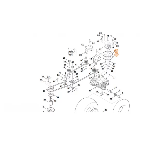 STIHL  połowa koła paska klinowego 6160 764 8410